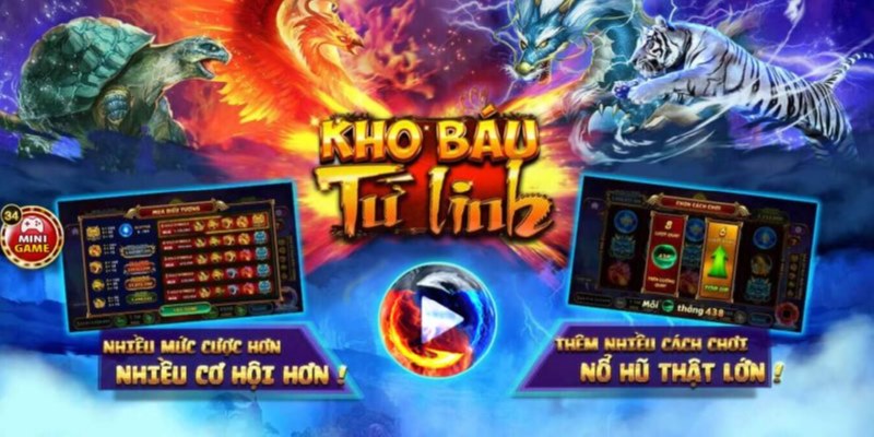 Kho Báu Tứ Linh Hitclub - những linh thú này có vai trò quan trọng trong việc mang lại vận may cho người chơi.