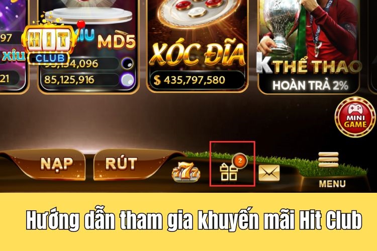Chọn biểu tượng quà để xem có ưu đãi nào đang diễn ra
