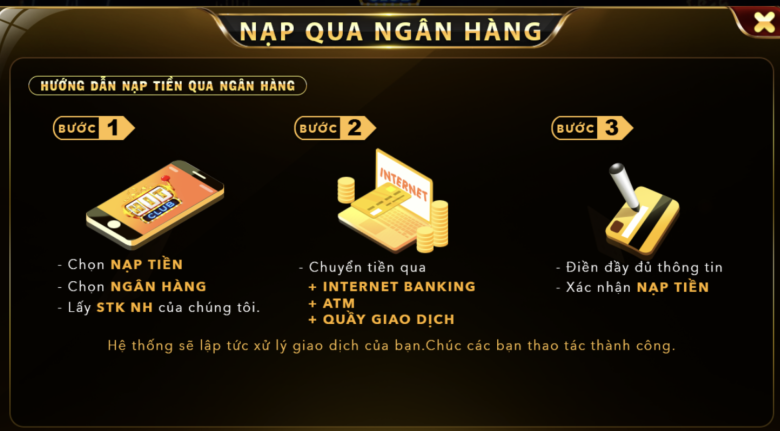 Nạp tiền Hitclub qua cây ATM
