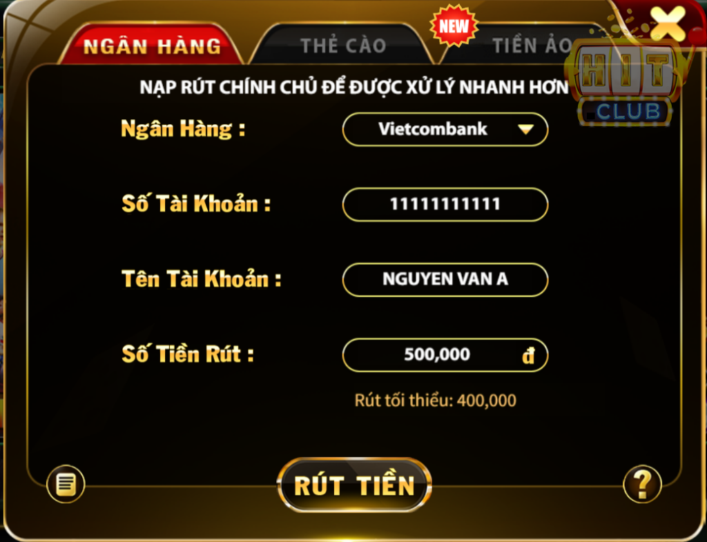 Hướng dẫn rút tiền bằng ngân hàng
