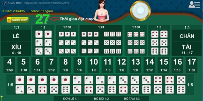 Có nhiều hình thức cược tài xỉu Hitclub