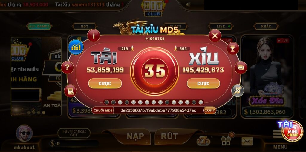Cách thức hoạt động của Tài Xỉu Md5 Hitclub